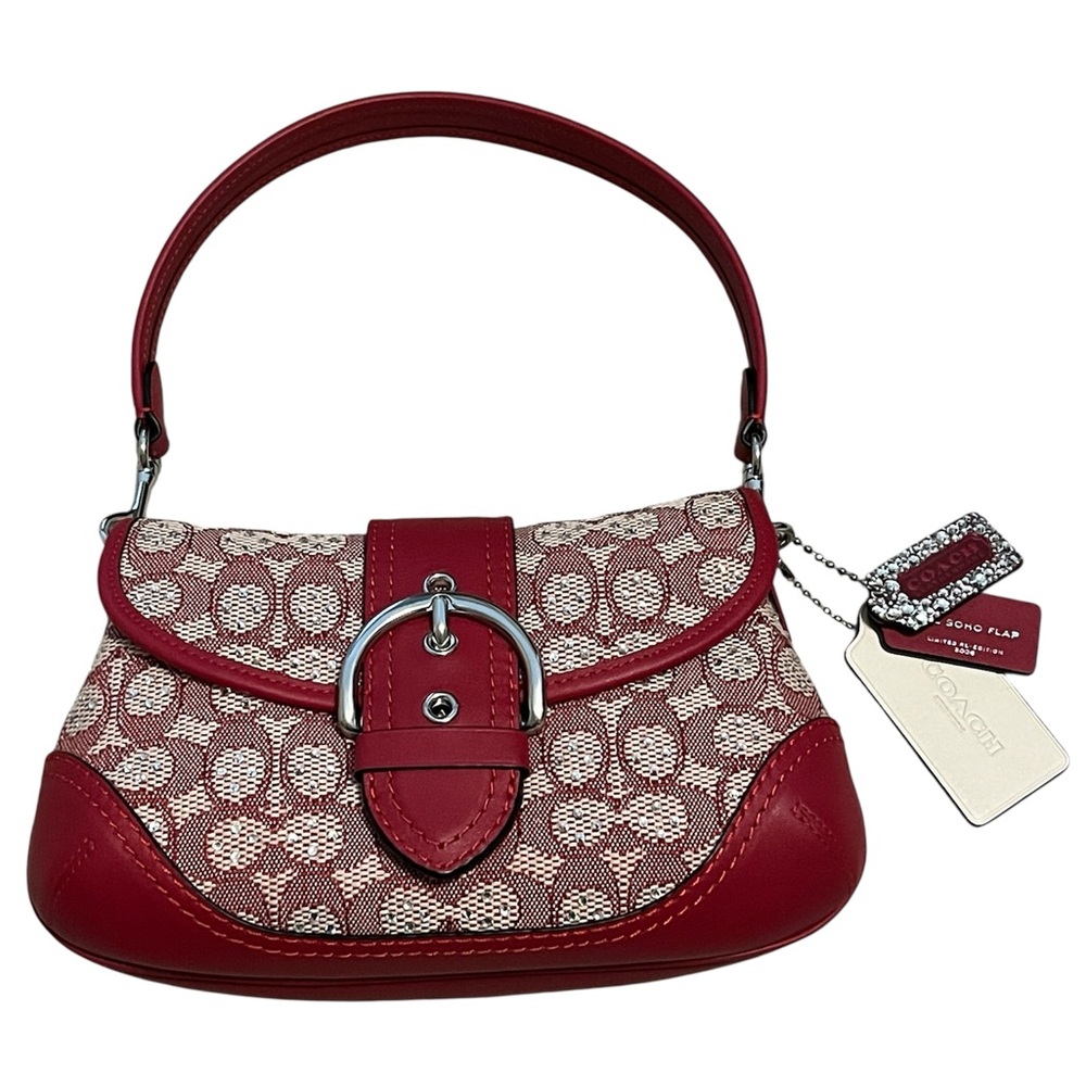 Coach Ruby Red Soho Flap Bag